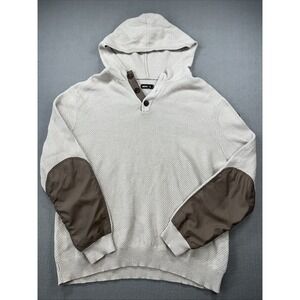 Jetty Barnacle Knit Hoodie XL Patch Elbows Nice Sweater MSRP $146